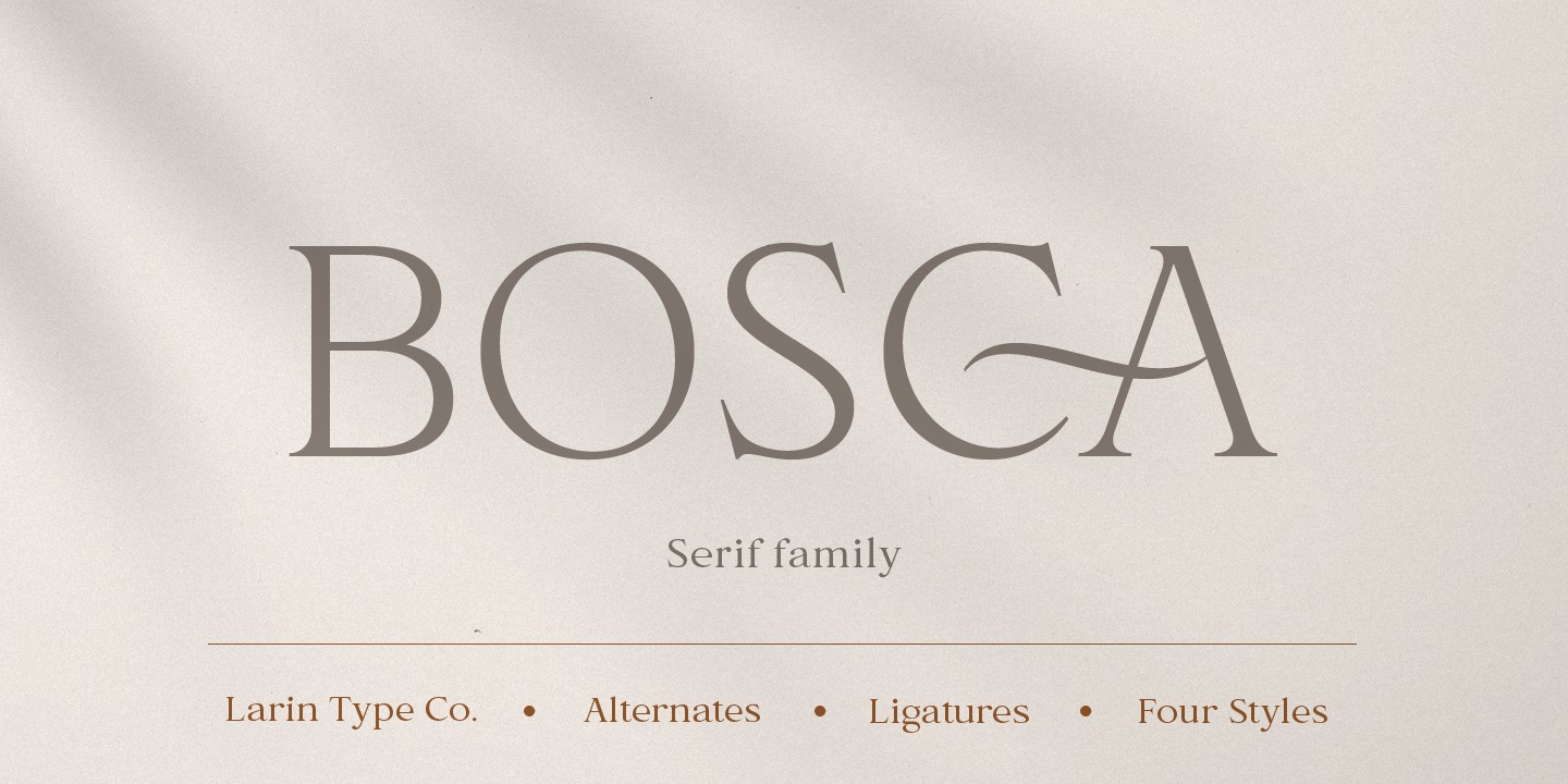 Beispiel einer Bosca-Schriftart